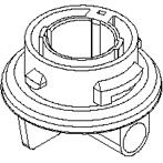 Molex-0358431216 Steckverbinder, Buchsen Conn Bulb Socket SKT 2 POS Solder ST Panel Mount Bag