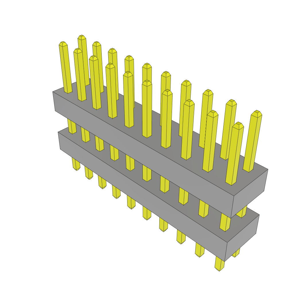 Samtec-TW-10-03-L-D-250-100 Steckverbinderleisten und Leiterplattenbuchsen Conn Board Stacker HDR 20 POS 2mm Solder ST Top Entry Thru-Hole Bulk