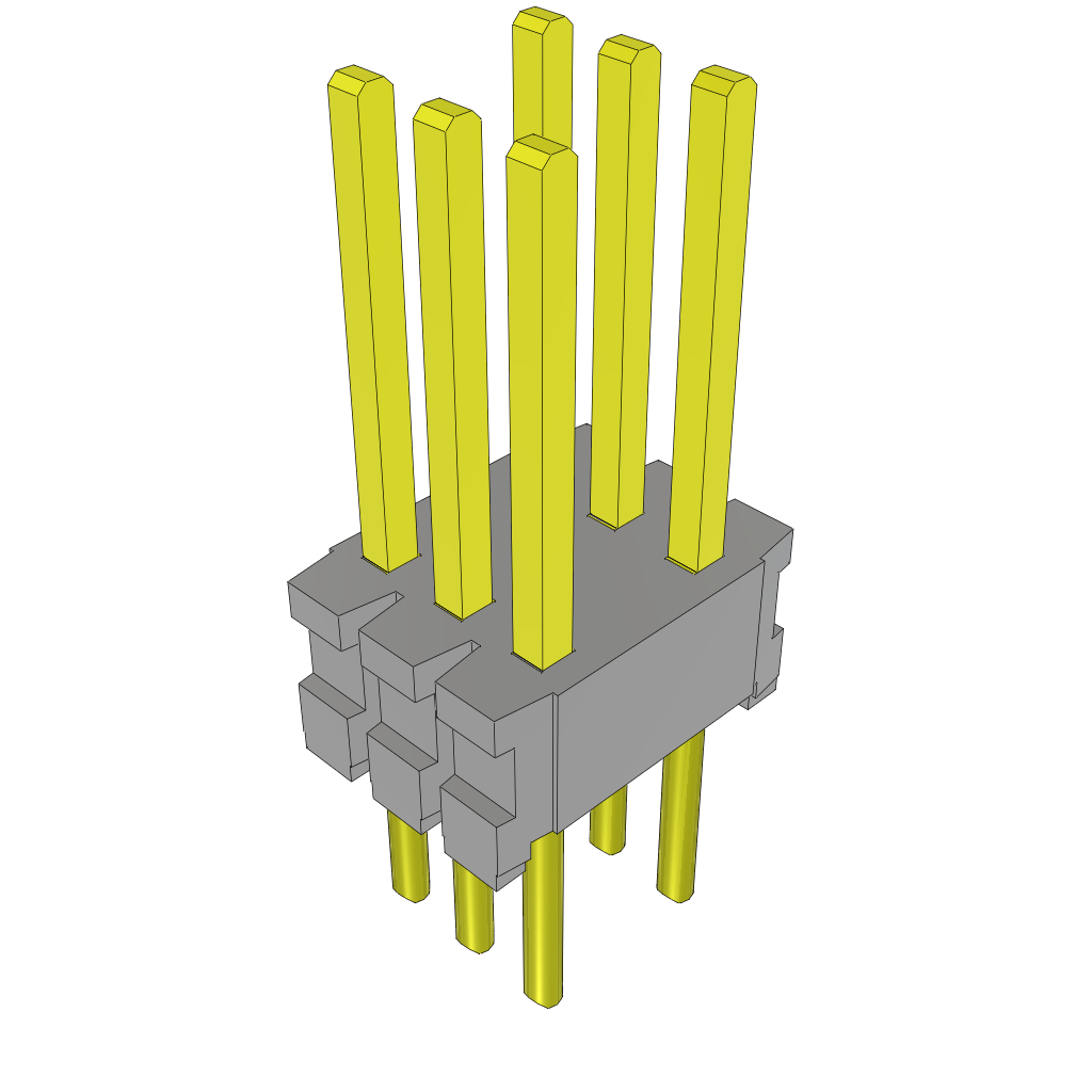 Samtec-TMS-103-01-T-D Embases de raccordement et réceptacles PCB Conn Unshrouded Header HDR 6 POS 1.27mm Solder ST Top Entry Thru-Hole Bulk