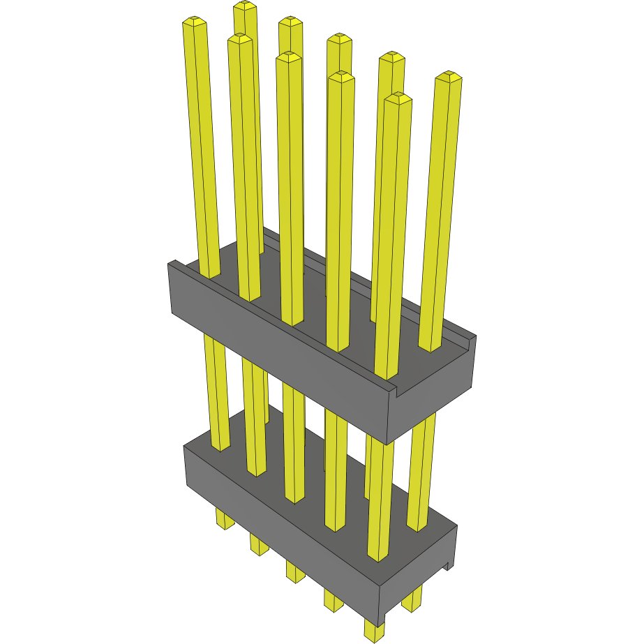 Samtec-DW-05-12-L-D-500 Steckverbinderleisten und Leiterplattenbuchsen Conn Board Stacker HDR 10 POS 2.54mm Solder ST Top Entry Thru-Hole Bulk