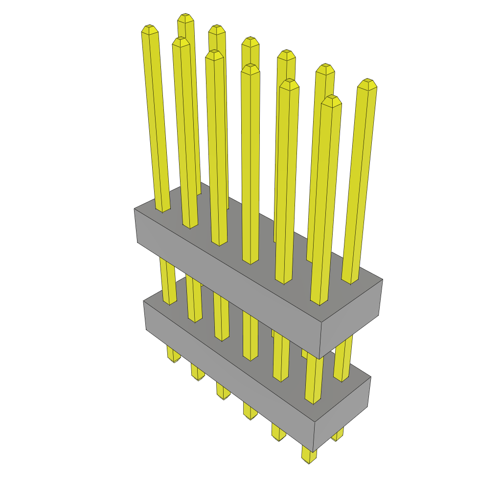 Samtec-TW-06-07-G-D-399-167 连接器插头及 PCB 插座 Conn Board Stacker HDR 12 POS 2mm Solder ST Top Entry Thru-Hole Bulk