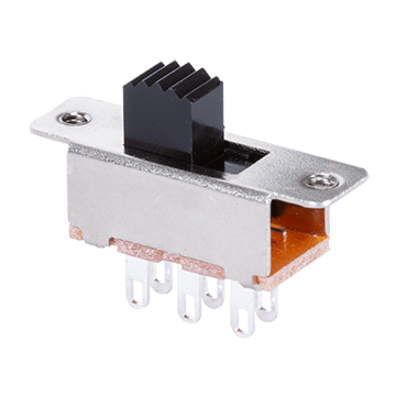 Same Sky (formerly CUI Devices)-SLW-23775-5A-N-D Schiebeschalter Switch Slide ON ON DPDT Raised Slide 0.5A 50VDC 10000Cycles Solder Lug Panel Mount