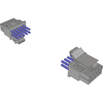 Cable Assembly 0.101m Power to Power 10 to 10 POS SKT-SKT Crimp-Crimp 24AWG