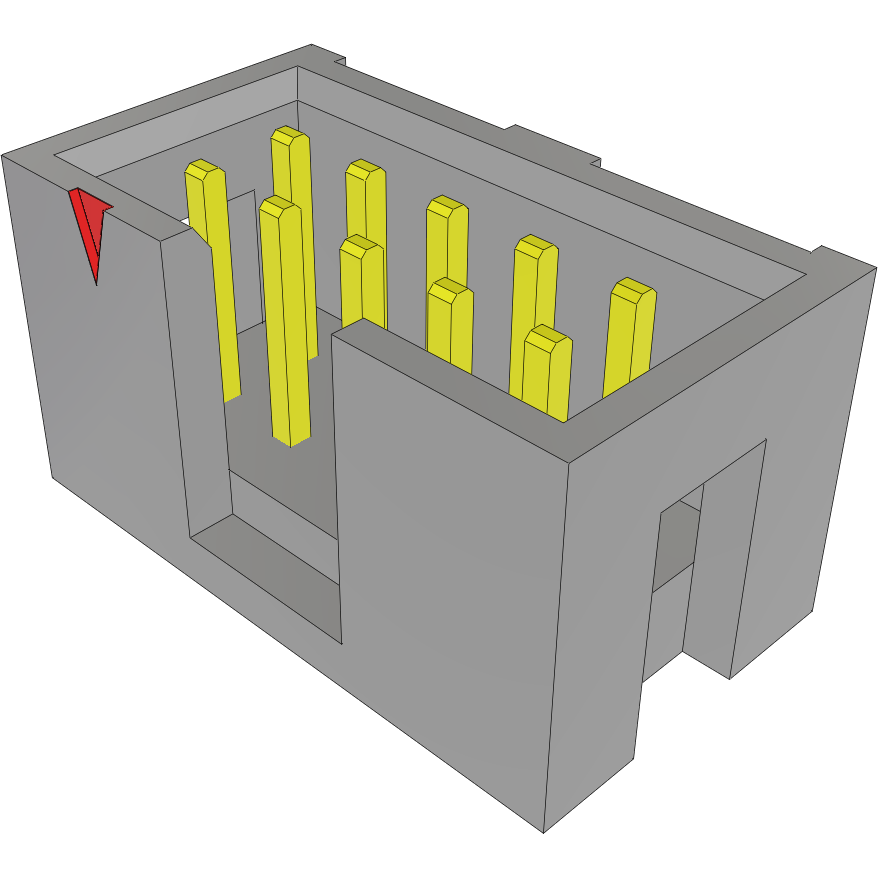 Samtec-TSS-105-01-L-D-LL Steckverbinderleisten und Leiterplattenbuchsen Conn Shrouded Header (4 Sides) HDR 10 POS 2.54mm Solder ST Top Entry Thru-Hole Bulk