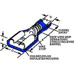 Quick Disconnect Terminal 14-16AWG Brass Blue F 19.81mm Electro Tin InsulKrimp™ Bag