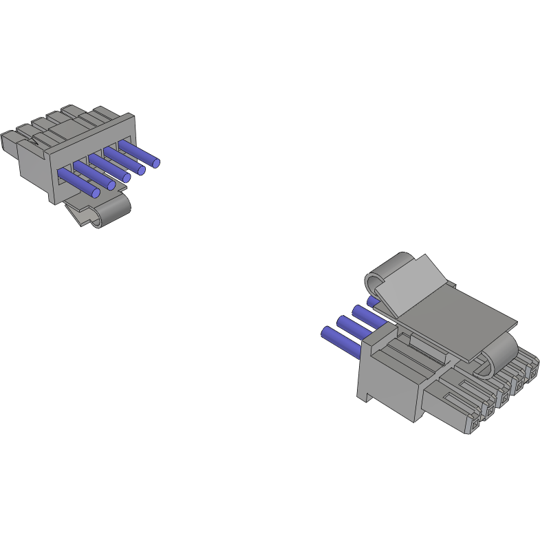 Samtec-MMSST-05-20-L-05.00-D-K-MDS Cable Assembly AC Power Cable Assembly 0.127m Power to Power 5 to 5 POS SKT-SKT Crimp-Crimp 20AWG