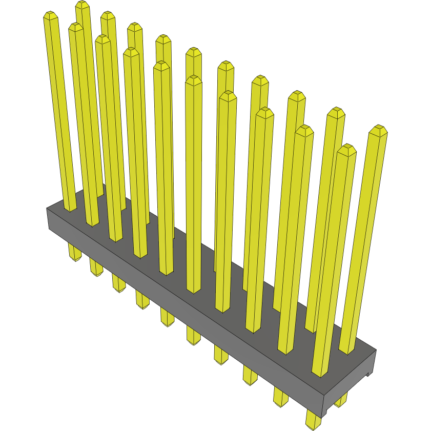 Samtec-MTMM-110-12-G-D-465 Cabezales del conector y receptáculos PCB Conn Unshrouded Header HDR 20 POS 2mm Solder ST Top Entry Thru-Hole Bulk