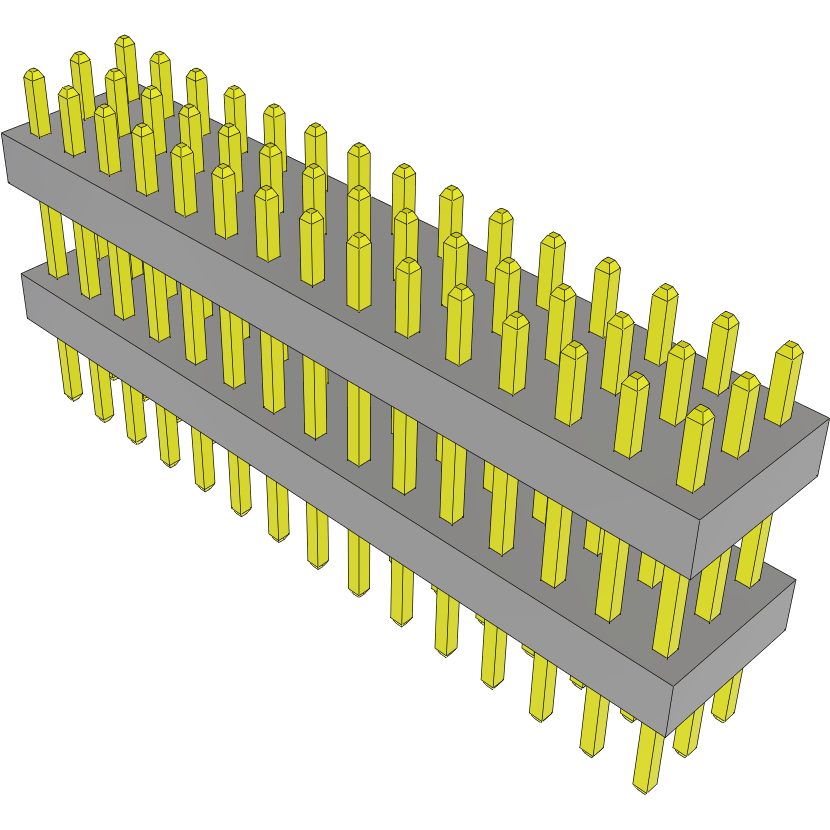 Samtec-TW-15-04-G-T-310-150 Connector Headers and PCB Receptacles Conn Board Stacker HDR 45 POS 2mm Solder ST Top Entry Thru-Hole Bulk
