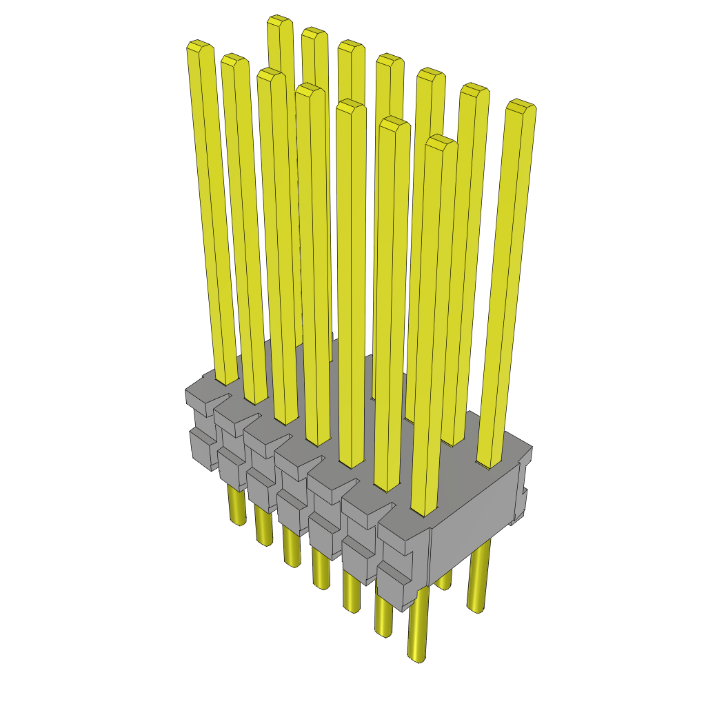 Samtec-TMS-107-55-G-D Steckverbinderleisten und Leiterplattenbuchsen Conn Unshrouded Header HDR 14 POS 1.27mm Solder ST Top Entry Thru-Hole Bulk