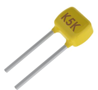 KEMET Corporation-C350C475M5U5HA9248 Condensateur céramique multicouche Cap Ceramic 4.7uF 50V Z5U 20% Radial 10.16mm 85°C