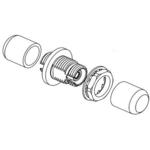 Radiall-F729718000 Steckverbinder, LWL Conn FC Adapter Single Mode Simplex F/F ST