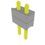 Conn Board Stacker HDR 2 POS 2mm Solder ST Top Entry Thru-Hole Bulk