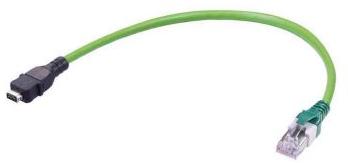 HARTING-33483147409003 Andere Kabelbaugruppen Cable Assembly Round Copper Cable 0.21m 22AWG IX Industrial Type A to RJ-45 4 to 4 POS M-M IDT-IDT