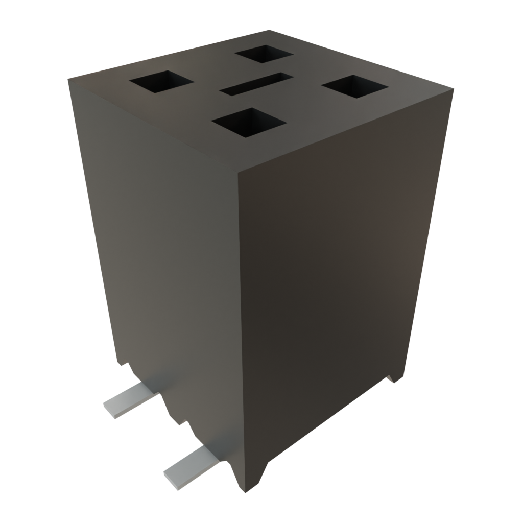 Samtec-SSM-102-L-DV Steckverbinderleisten und Leiterplattenbuchsen Conn Socket Strip SKT 4 POS 2.54mm Solder ST Top Entry SMD Tube