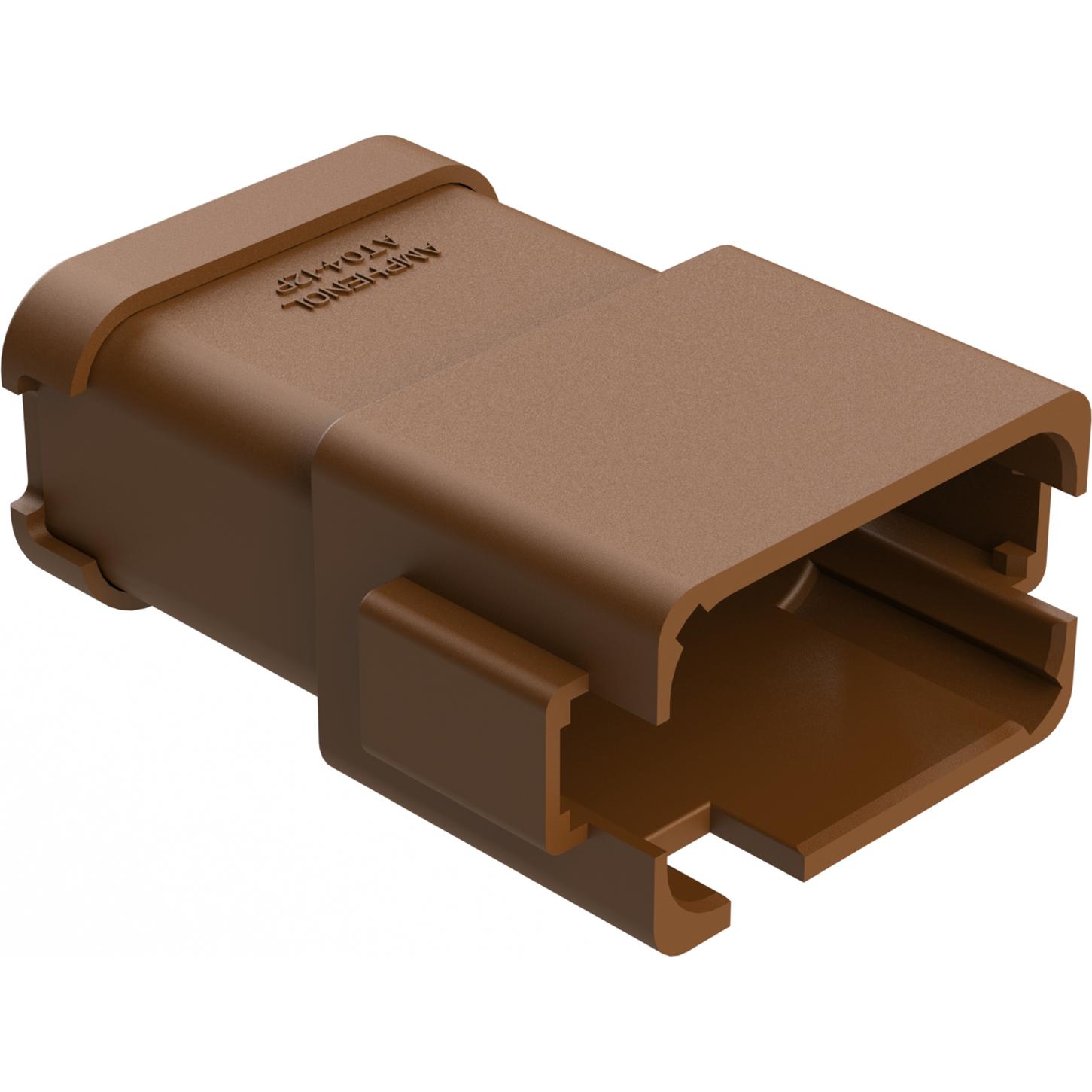Amphenol-AT04-12PD-MM01 Connector Discrete Wire Housing Conn Housing RCP 12 POS Crimp ST Cable Mount Brown