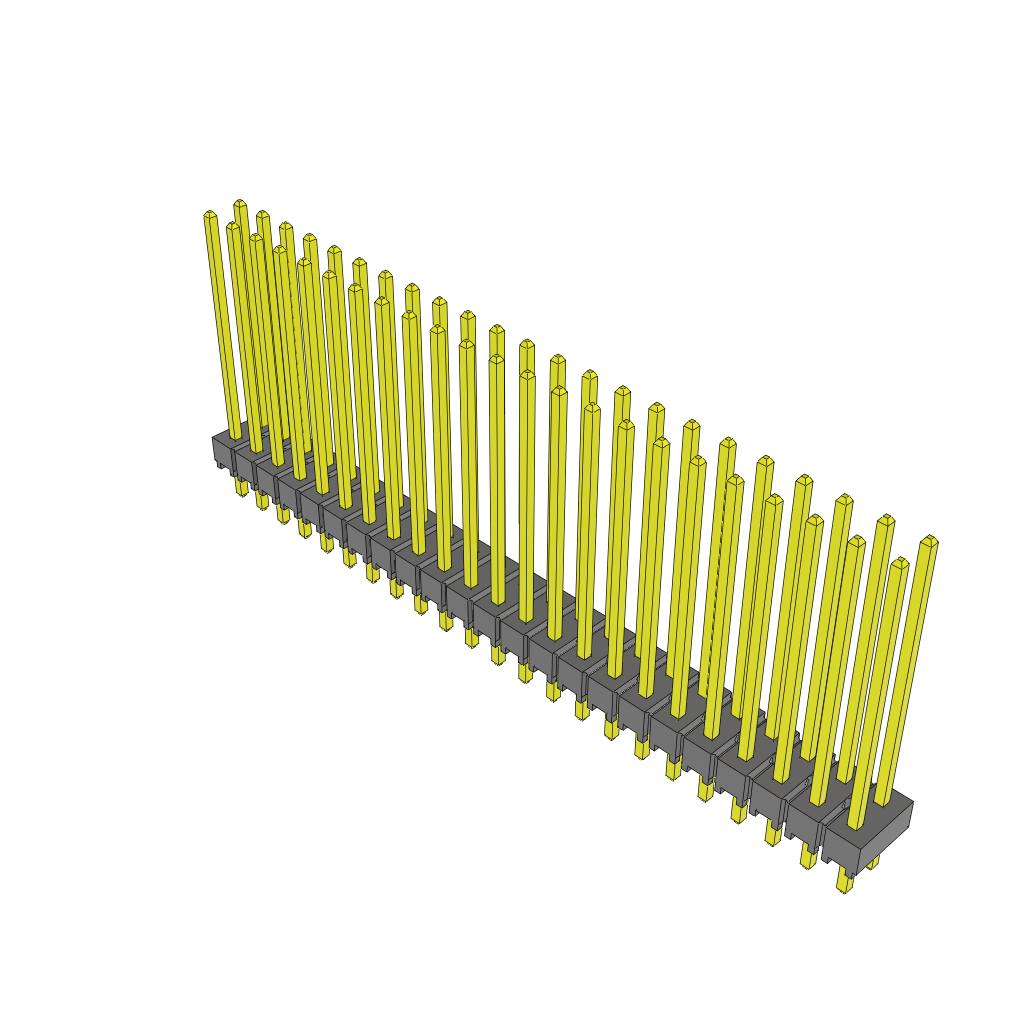 Samtec-TSW-123-18-T-D Piastre connettori e prese PCB Conn Unshrouded Header HDR 46 POS 2.54mm Solder ST Top Entry Thru-Hole Bulk