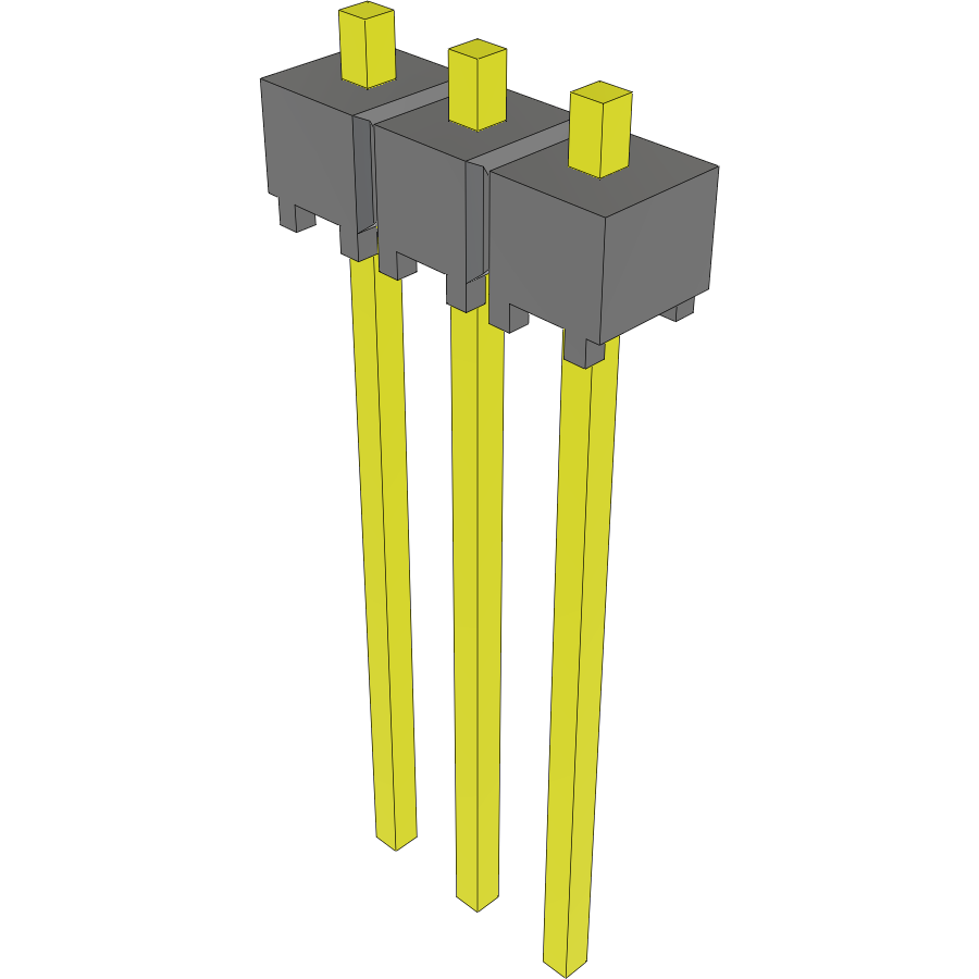 Samtec-MTSW-103-09-T-S-045 Piastre connettori e prese PCB Conn Unshrouded Header HDR 3 POS 2.54mm Solder ST Top Entry Thru-Hole Bulk