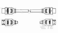TE Connectivity-1770019-5  Cable Assembly Video 0.75m 28AWG/30AWG HDMI to HDMI 19 to 19 POS PL-PL Bag