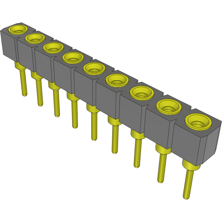 Samtec-SS-109-T-22 Steckverbinderleisten und Leiterplattenbuchsen Conn Socket Strip SKT 9 POS 2.54mm Solder ST Top Entry Thru-Hole Tube
