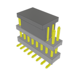 Conn Board Stacker HDR 16 POS 2mm Solder ST SMD Tube