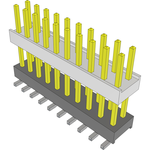 Conn Board Stacker HDR 20 POS 2.54mm Solder ST Top Entry SMD Tube