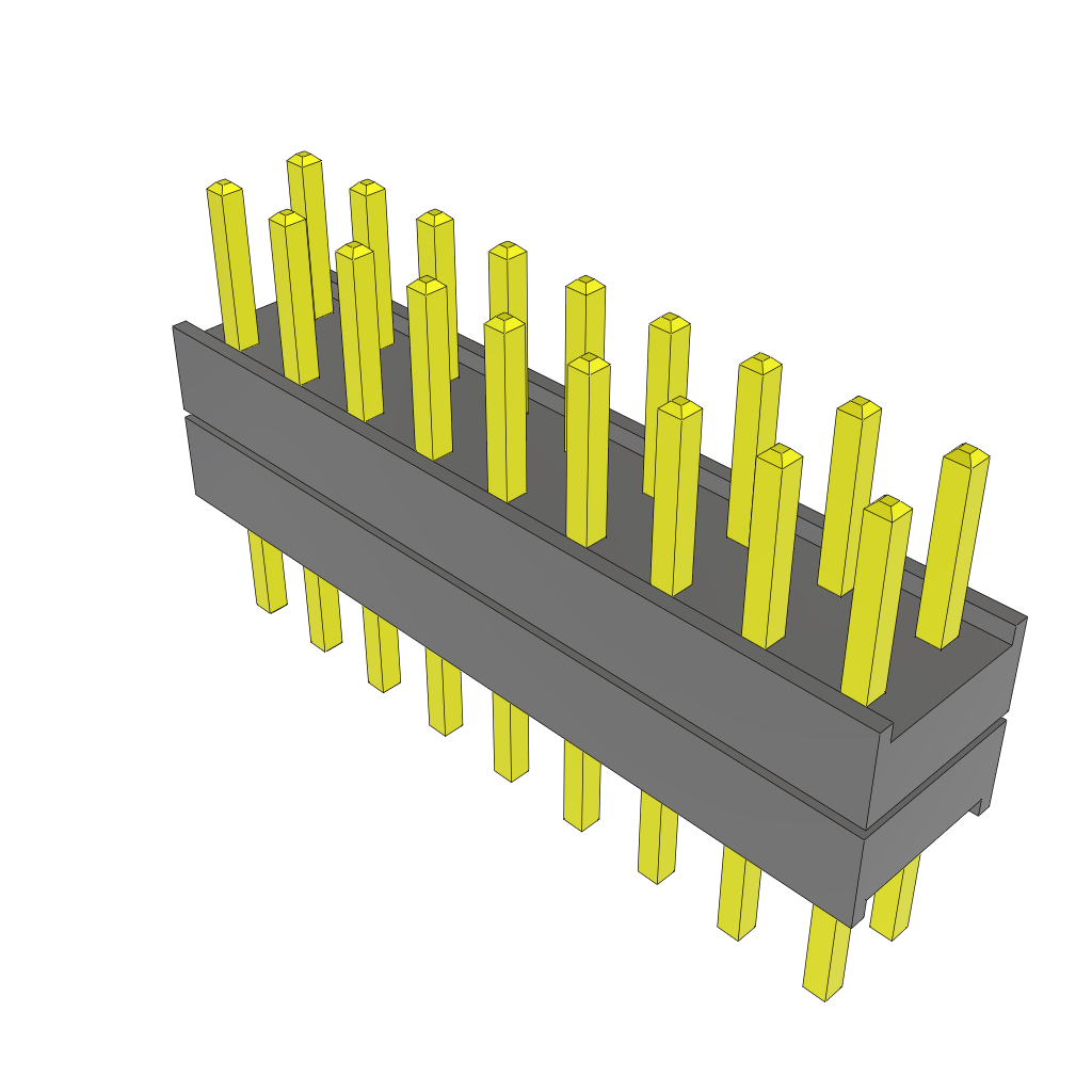 Samtec-ZW-09-08-G-D-210-160 Steckverbinderleisten und Leiterplattenbuchsen Conn Board Stacker HDR 18 POS 2.54mm Solder ST Top Entry Thru-Hole Bulk