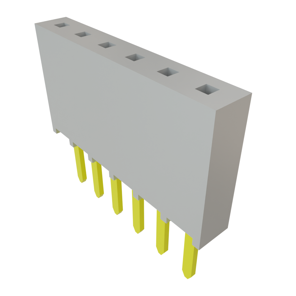 Samtec-SSW-106-02-F-S Piastre connettori e prese PCB Conn Socket Strip SKT 6 POS 2.54mm Solder ST Top Entry Thru-Hole Bulk