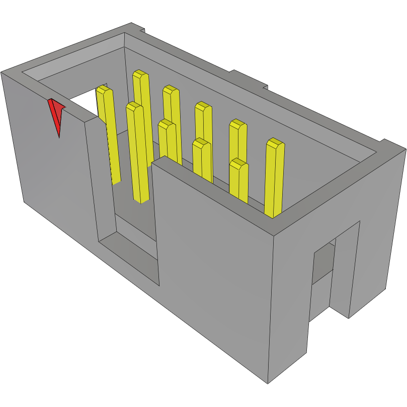 Samtec-TST-105-05-G-D-RA Connector Headers and PCB Receptacles Conn Shrouded Header (4 Sides) HDR 10 POS 2.54mm Solder RA Side Entry Thru-Hole Tube