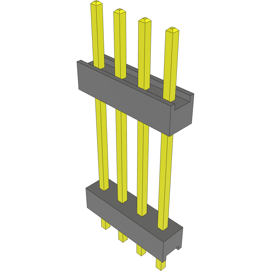 Samtec-DW-04-11-T-S-625 Connector Headers and PCB Receptacles Conn Board Stacker HDR 4 POS 2.54mm Solder ST Top Entry Thru-Hole Bulk