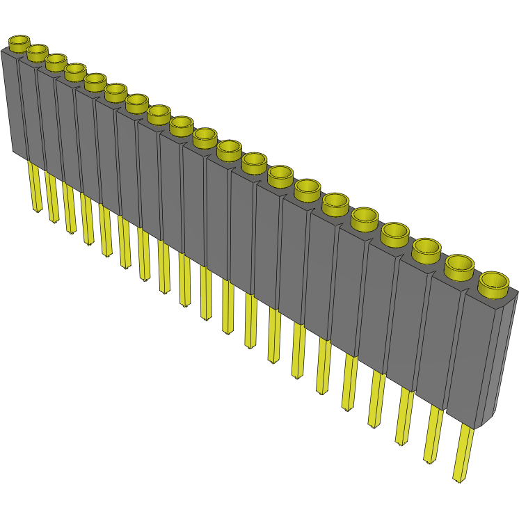 Samtec-ESS-120-T-07 Connector Headers and PCB Receptacles Conn Socket Strip SKT 20 POS 2.54mm Solder ST Thru-Hole Bulk