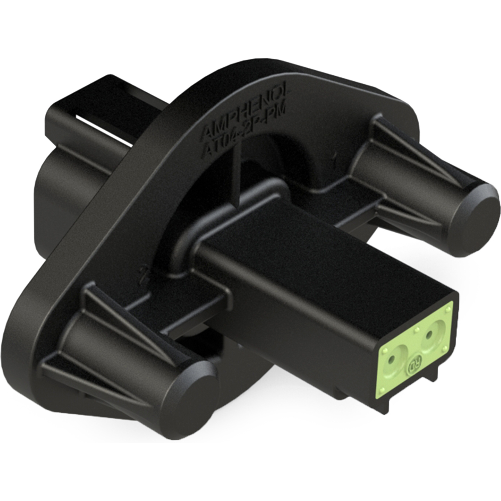Amphenol-AT04-2P-PM12 Carcaza de cables discretos de conector Conn Housing RCP 2 POS Crimp ST Flange Mount Black