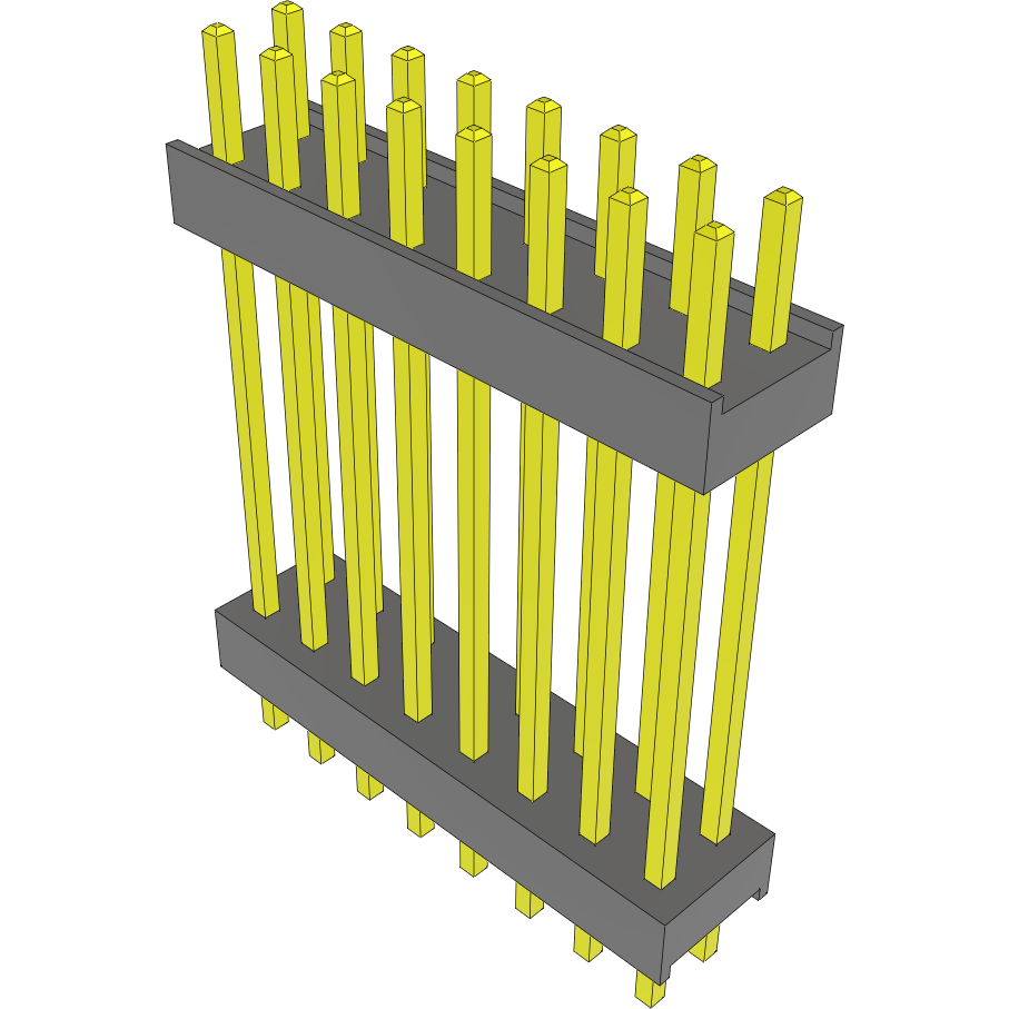Samtec-DW-08-12-T-D-780 Connector Headers and PCB Receptacles Conn Board Stacker HDR 16 POS 2.54mm Solder ST Top Entry Thru-Hole Bulk