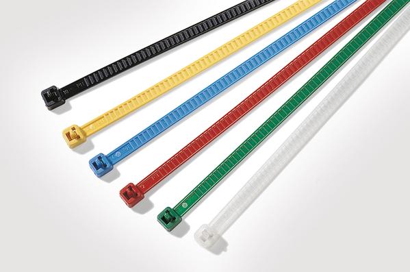 HellermannTyton-115-00003 扎线带 Cable Ties, Releasable Polyamide 6/6 Red 50mm 245N