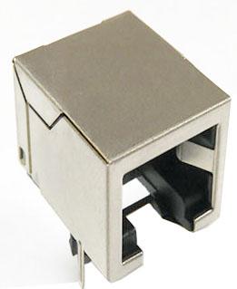 Abracon-ARJ014-011157 Telecomunicaciones y teléfono del conector Conn RJ-45 RCP 8 POS 1.27mm Solder RA Thru-Hole 8 Terminal 1 Port Tray