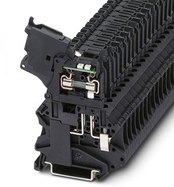 PHOENIX CONTACT-3248005 Blocs de raccordement de terminaux Conn Fuse Modular Terminal Block 2 POS 6.2mm Screw DIN Rail 6.3A