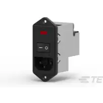 TE Connectivity-PM0SXDSXB Module d&rsquo;admission d&rsquo;alimentation Power Entry Module Filtered M 3 POS (115VAC/230)VACVAC 10A Switch ST 1 Port