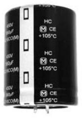 Panasonic-EET-HC2W471LA Capacitor de aluminio Cap Aluminum Lytic 470uF 450V 20% (35 X 45mm) Snap-In 10mm 0.388 Ohm 1.74A 2000h 105°C Bulk