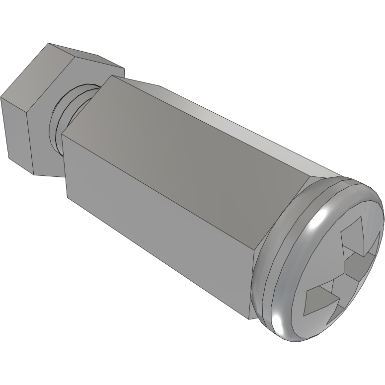 Samtec-SO-0865-03-02-01-L Distanzhülsen Standoff Hex M/F M3 X 0.5-THD 4.76mm-A/F 4.76mm-LG Aluminum 6061