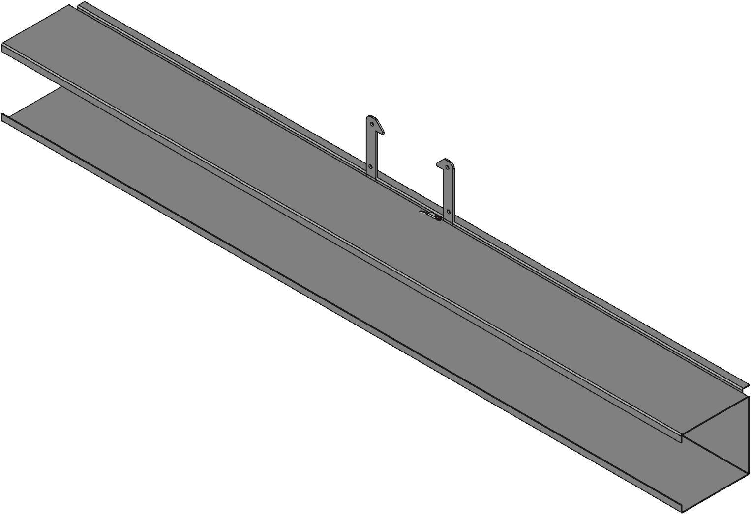 Hammond Manufacturing-1485D60 Verdrahtungskanäle Wiring Ducts Solid Wall Square with Cover Steel Gray