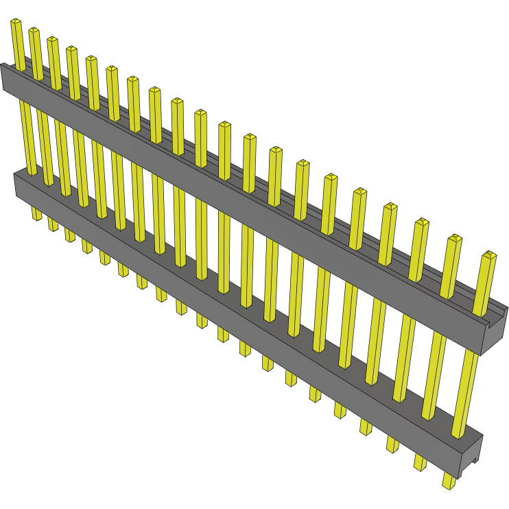 Samtec-DW-20-10-T-S-550 Steckverbinderleisten und Leiterplattenbuchsen Conn Board Stacker HDR 20 POS 2.54mm Solder ST Top Entry Thru-Hole Bulk