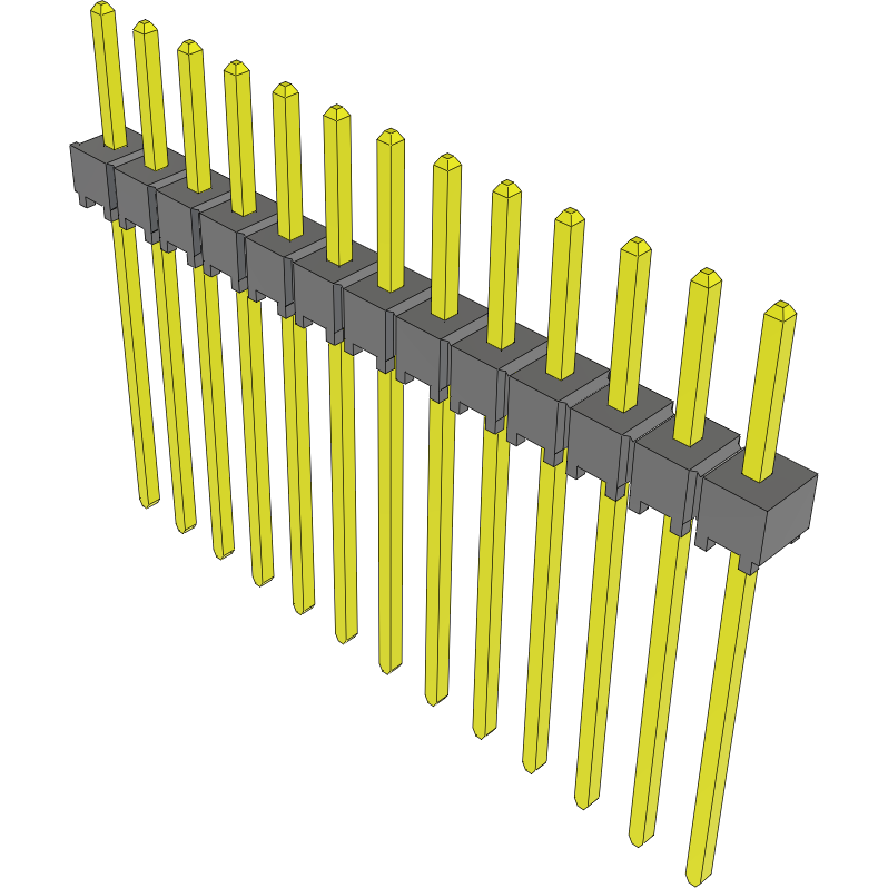 Samtec-TSW-113-11-T-S Steckverbinderleisten und Leiterplattenbuchsen Conn Unshrouded Header HDR 13 POS 2.54mm Solder ST Top Entry Thru-Hole Bulk