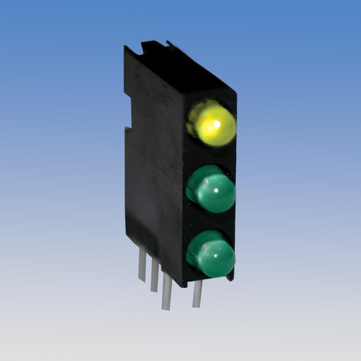 Dialight-564-0700-820F LED LED Tri-Level Bi-Color Green/Yellow 565nm/585nm 6-Pin Bulk