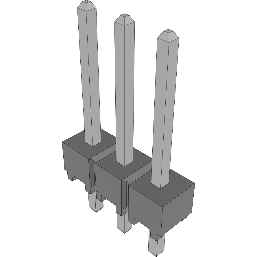 Samtec-HTSW-103-14-T-S Steckverbinderleisten und Leiterplattenbuchsen Conn Unshrouded Header HDR 3 POS 2.54mm Solder ST Top Entry Thru-Hole Bulk