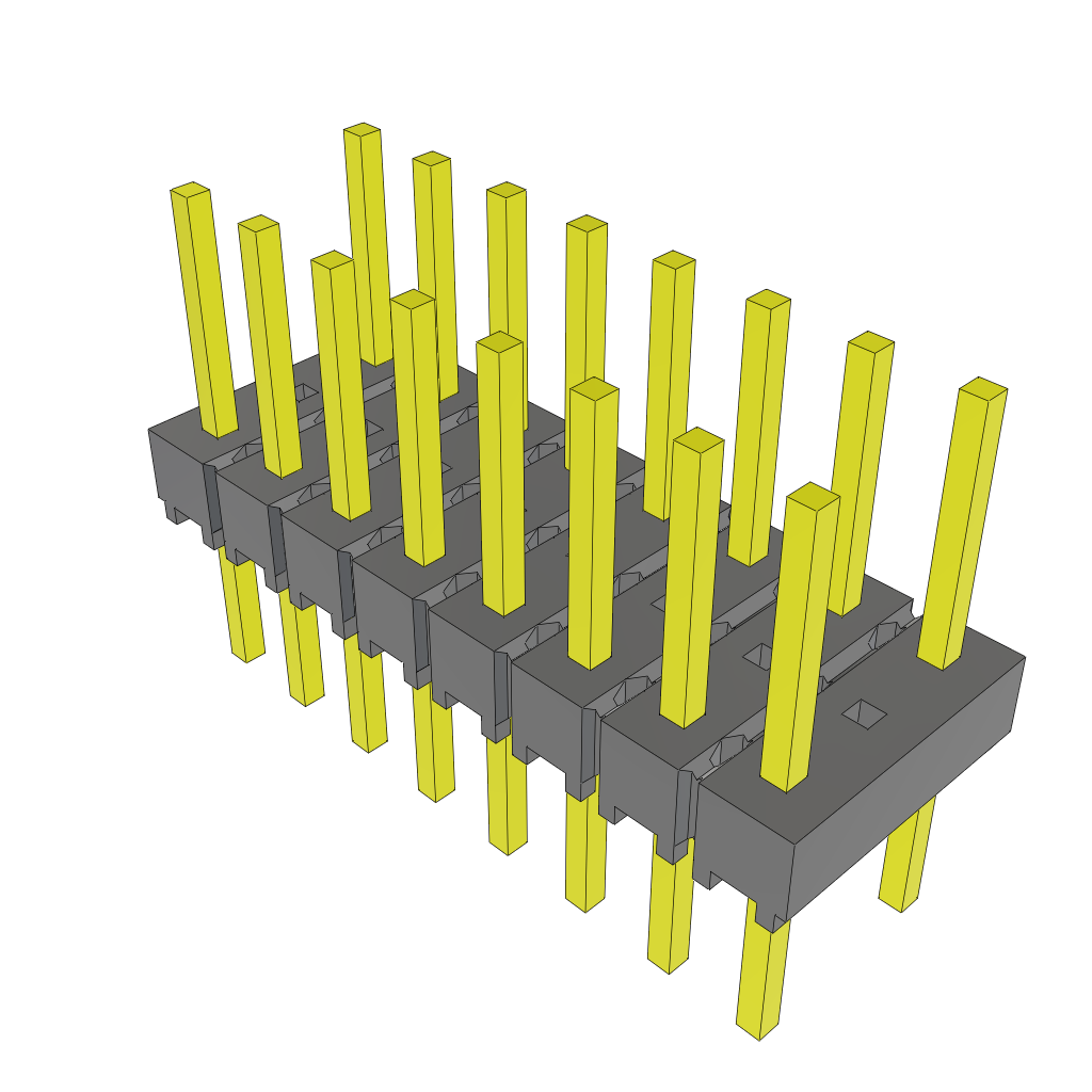 Samtec-MTSW-108-08-T-Q-250 Steckverbinderleisten und Leiterplattenbuchsen Conn Unshrouded Header HDR 16 POS 2.54mm Solder ST Top Entry Thru-Hole Bulk