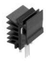 Fischer Elektronik-SK 525 25 ST Dissipateur thermique Heat Sink Passive TO-220 Extruded Thru-Hole Aluminum 10.7°C/W Black Anodized
