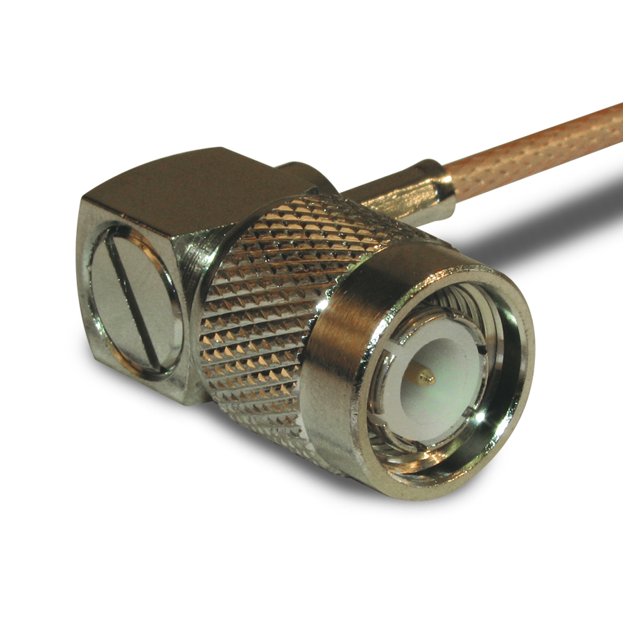 Amphenol RF-122148 RF-Steckverbinder Conn TNC 0Hz to 11GHz 50Ohm Crimp RA Cable Mount PL Gold