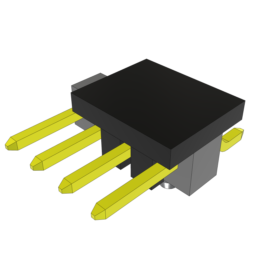 Samtec-TSM-104-01-LM-SH-A-P-TR Piastre connettori e prese PCB Conn Unshrouded Header HDR 4 POS 2.54mm Solder RA Side Entry SMD T/R