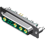 Conn D-Sub F 9Coaxial POS 7.77mm/1.38mm Solder ST Thru-Hole 9 Terminal 1 Port FCT Products Carton