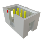 Conn Shrouded Header (4 Sides) HDR 6 POS 2.54mm Solder ST Top Entry Thru-Hole Bulk