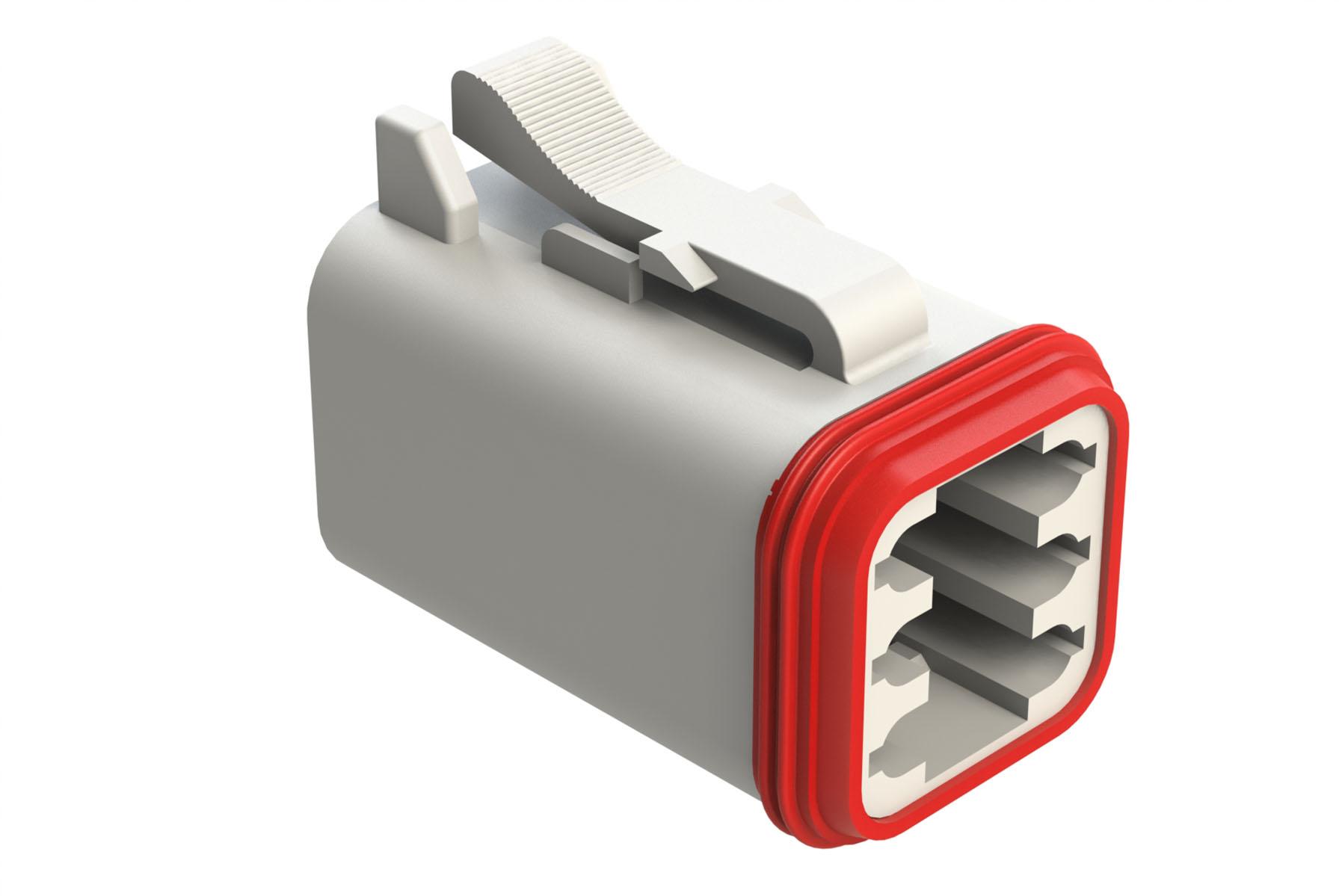 Amphenol-AT06-6S-WHT Einzeladersteckverbinder, Gehäuse Conn Housing PL 6 POS Crimp ST Cable Mount White Box